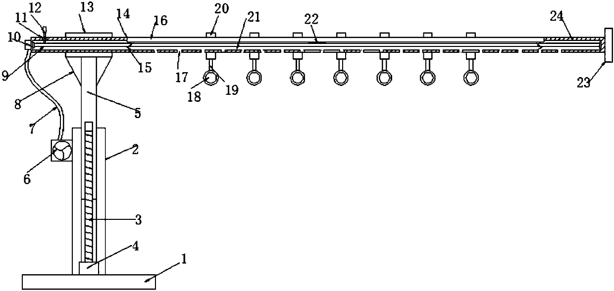 Adjustable clothes airing device