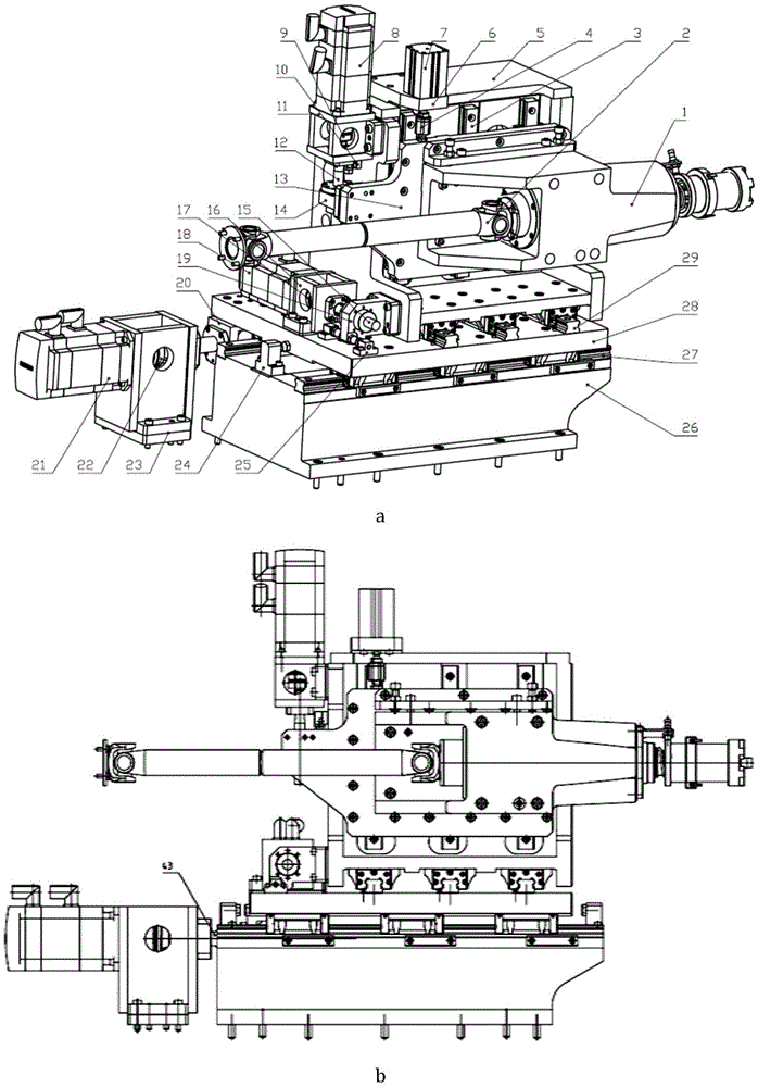 Drive calibration device and calibration method for servo center distance transmission