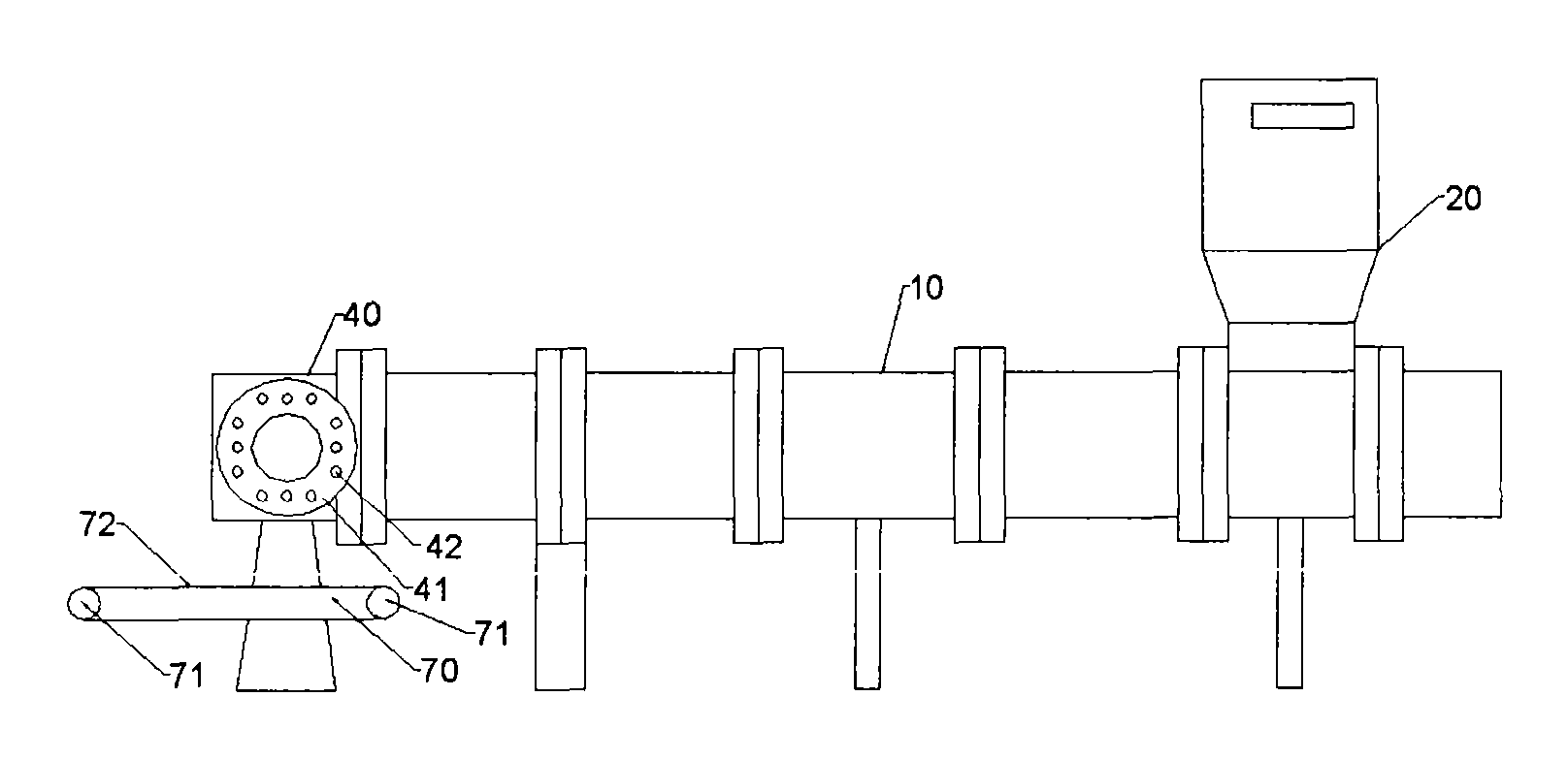 Integrated extrusion molding equipment