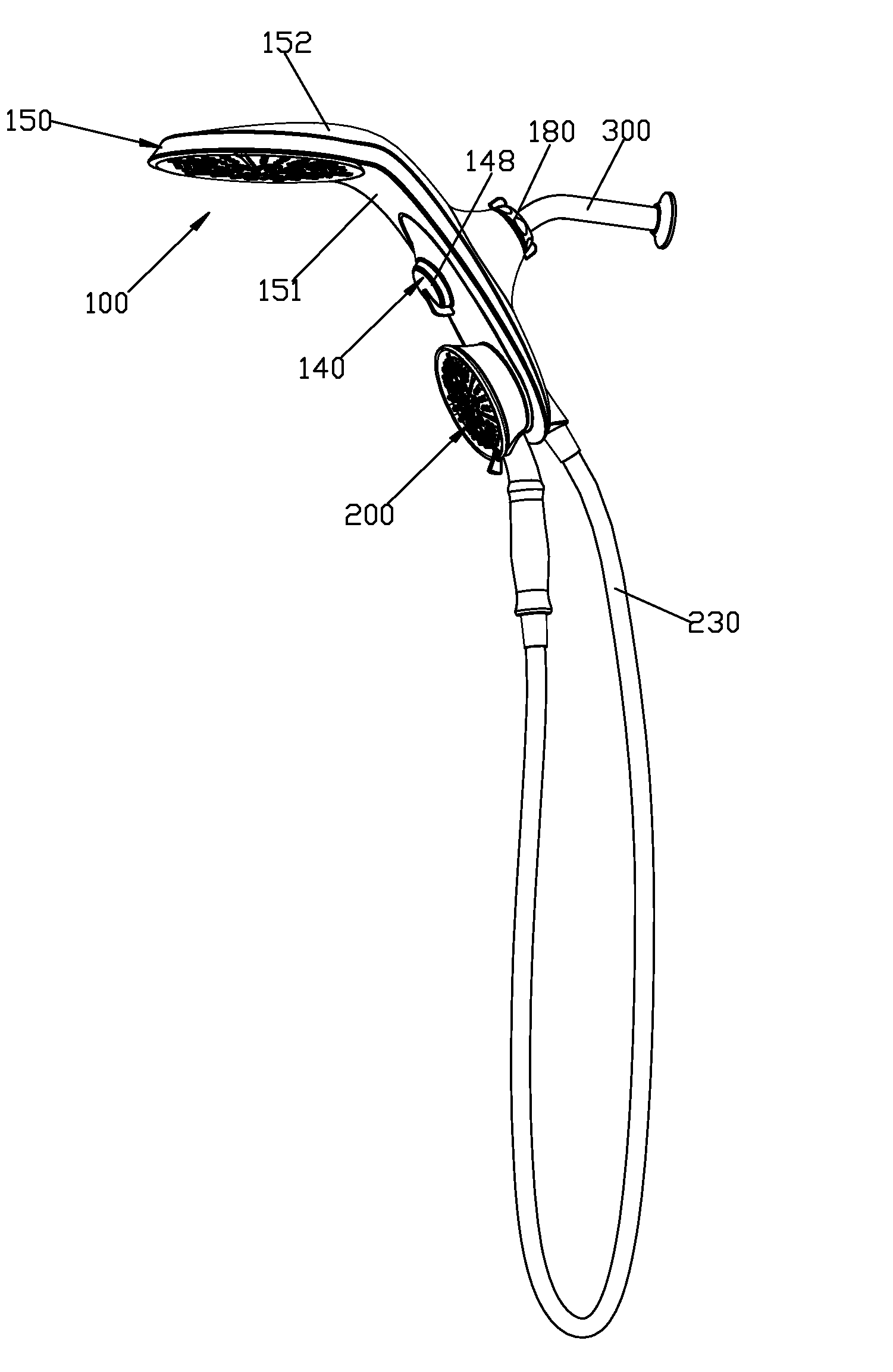 Shower system combining a top sprayer and a hand shower