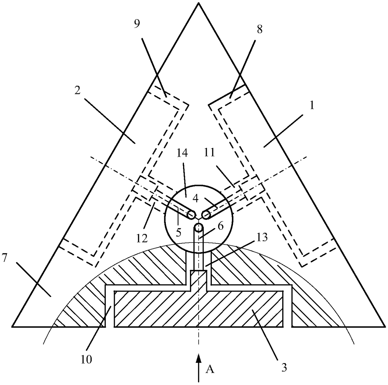 Plane point stress state detector and detection method