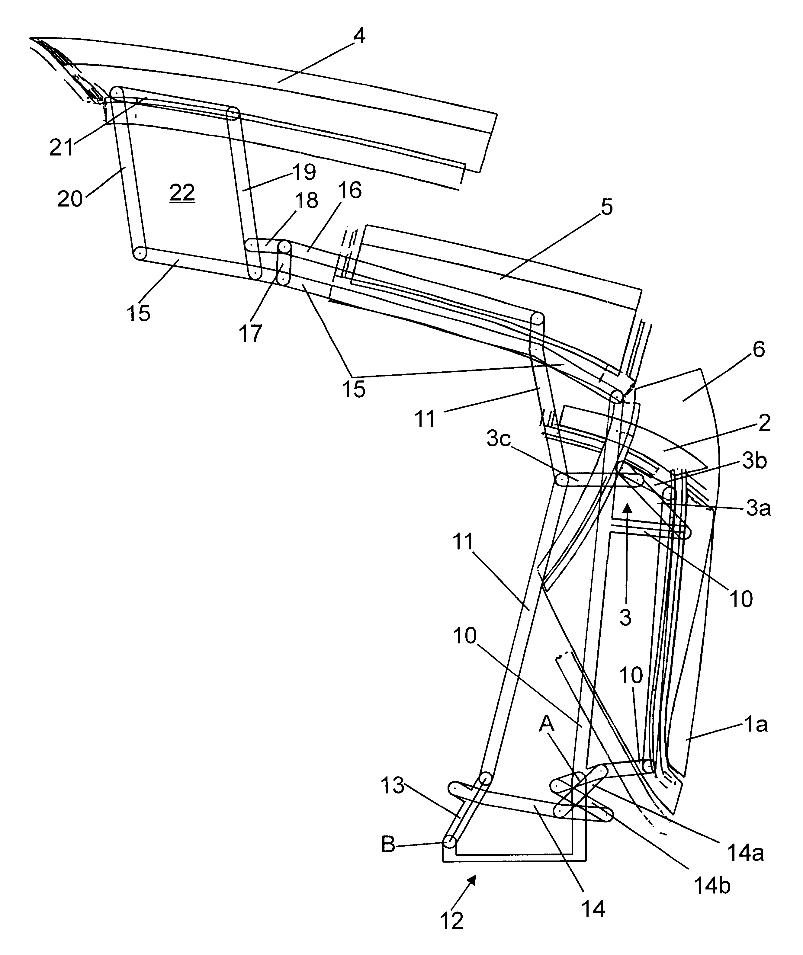 Retractable top with rear-window control