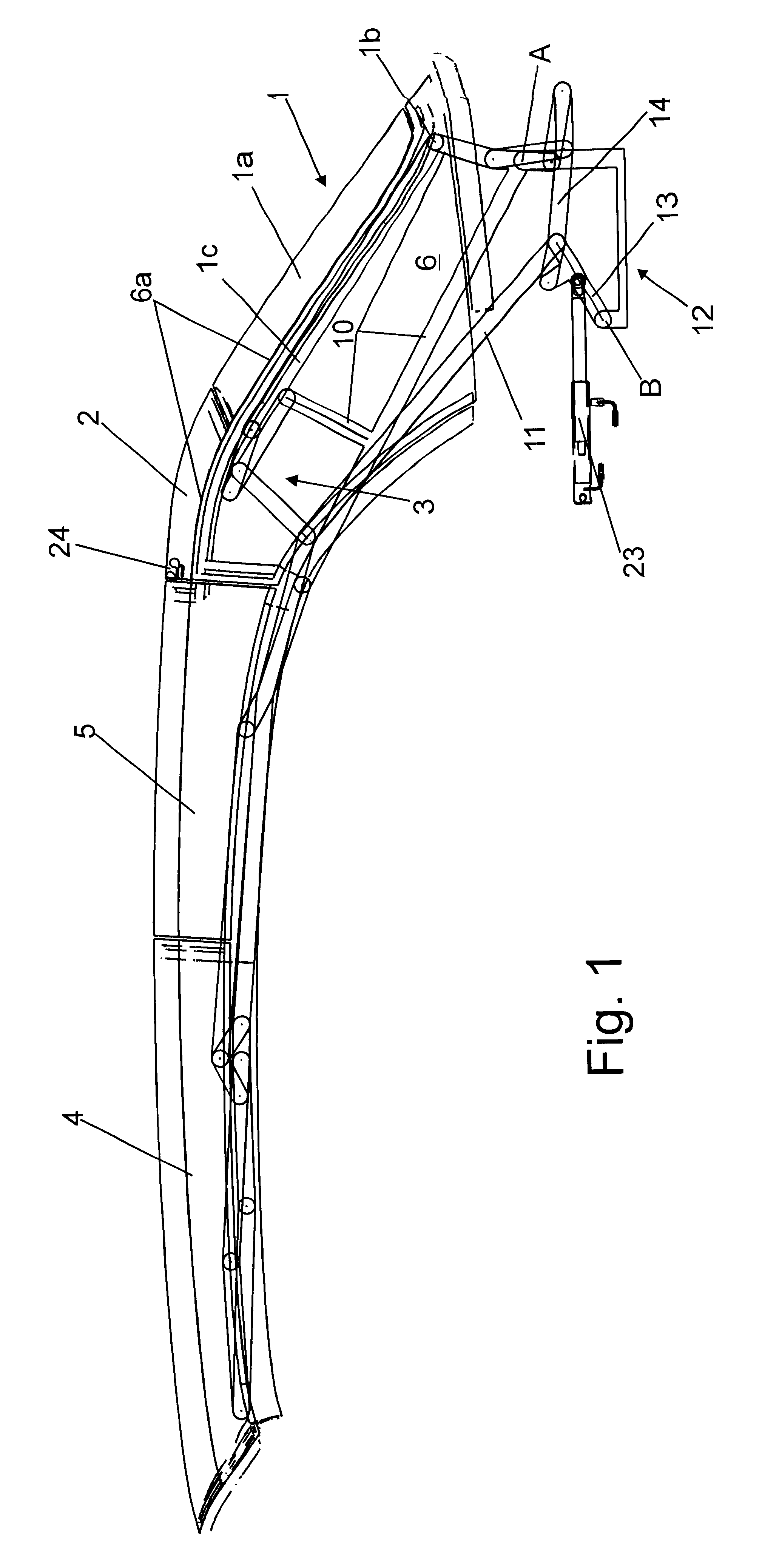 Retractable top with rear-window control