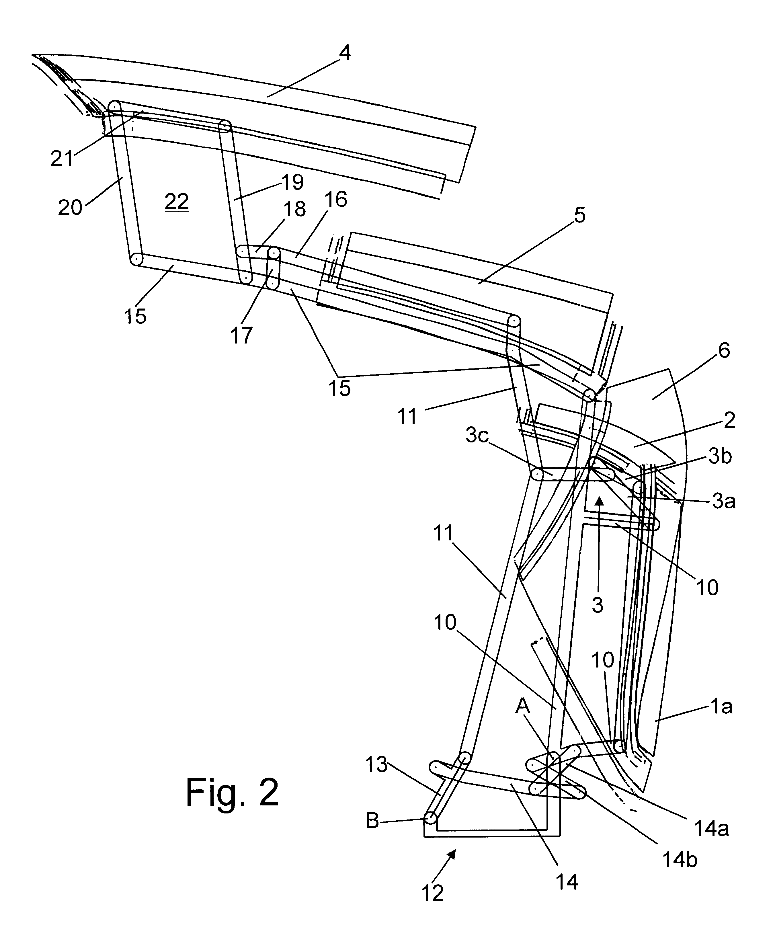 Retractable top with rear-window control