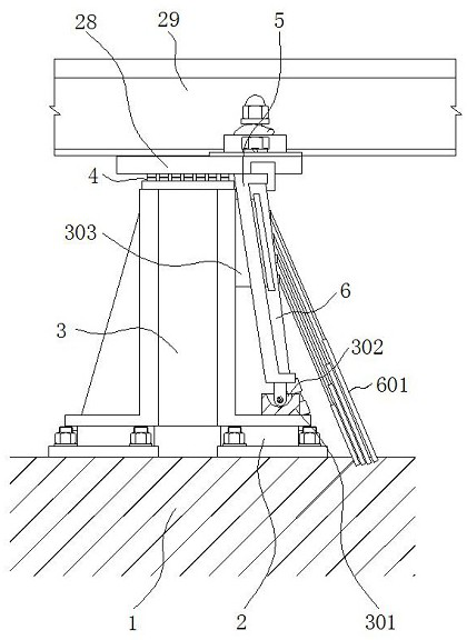 Displacement correction device with measuring structure for fault diagnosis of railway track