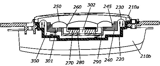 Air power vibration horn driving unit and head wearing type earphone thereof