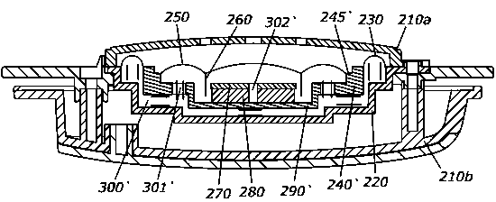 Air power vibration horn driving unit and head wearing type earphone thereof