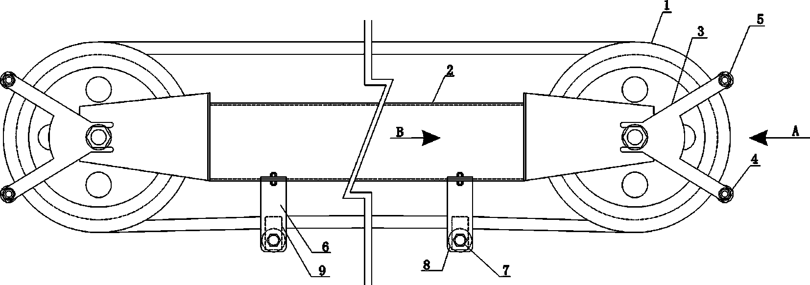 Cable disengagement-proof pulley rack device for portal crane