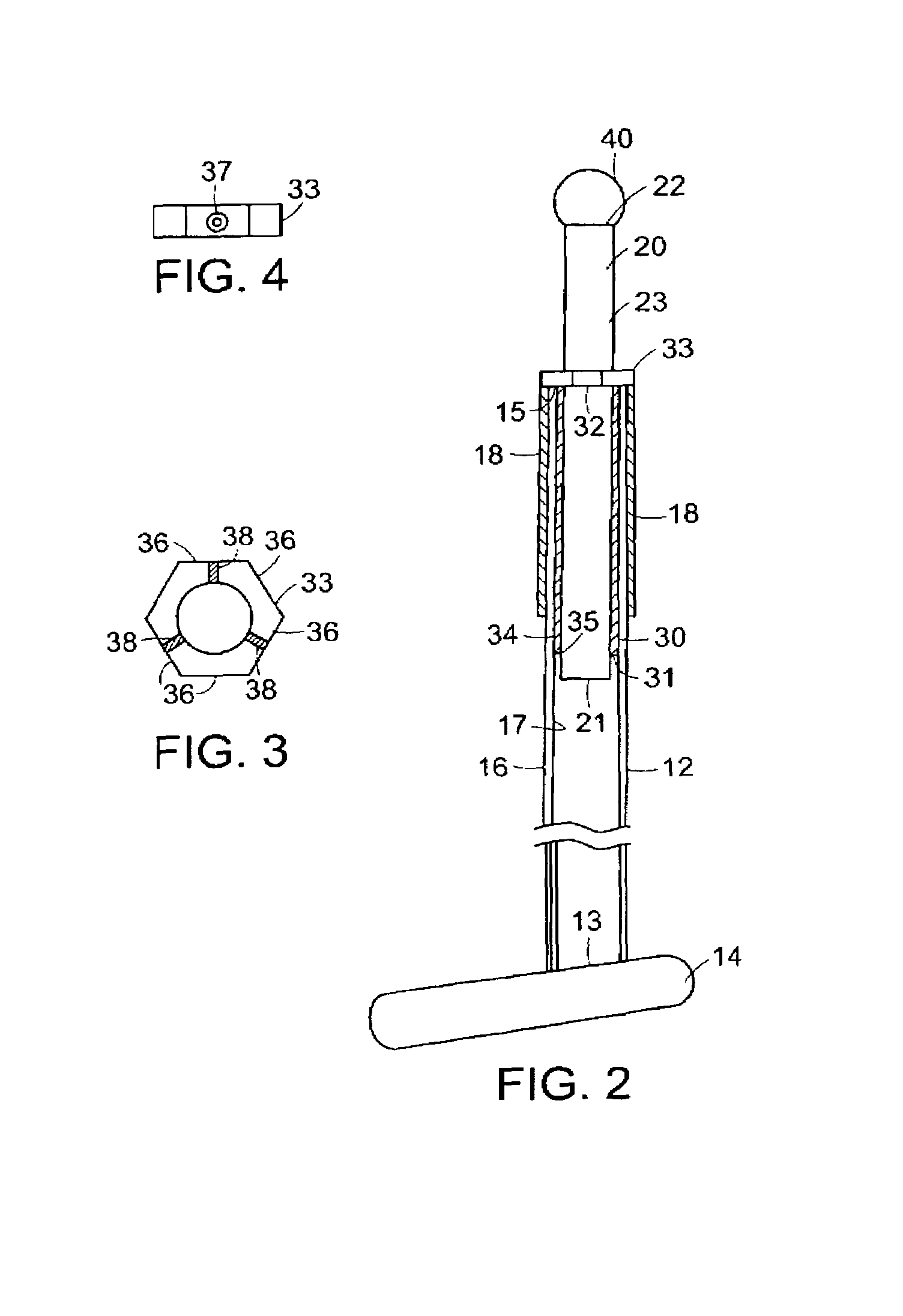 Adjustable length belly putter