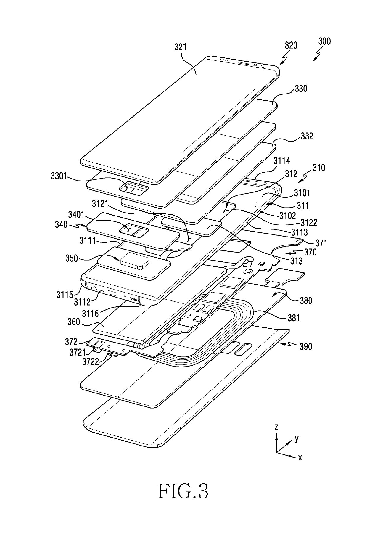 Electronic device including filler for filling a space between biological sensor disposed under a display and the display