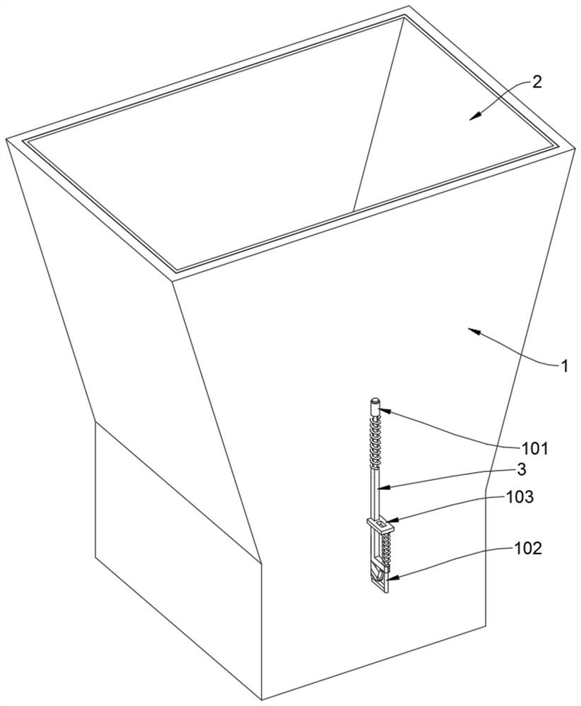 A feed hopper structure for mining machinery to avoid dust accumulation