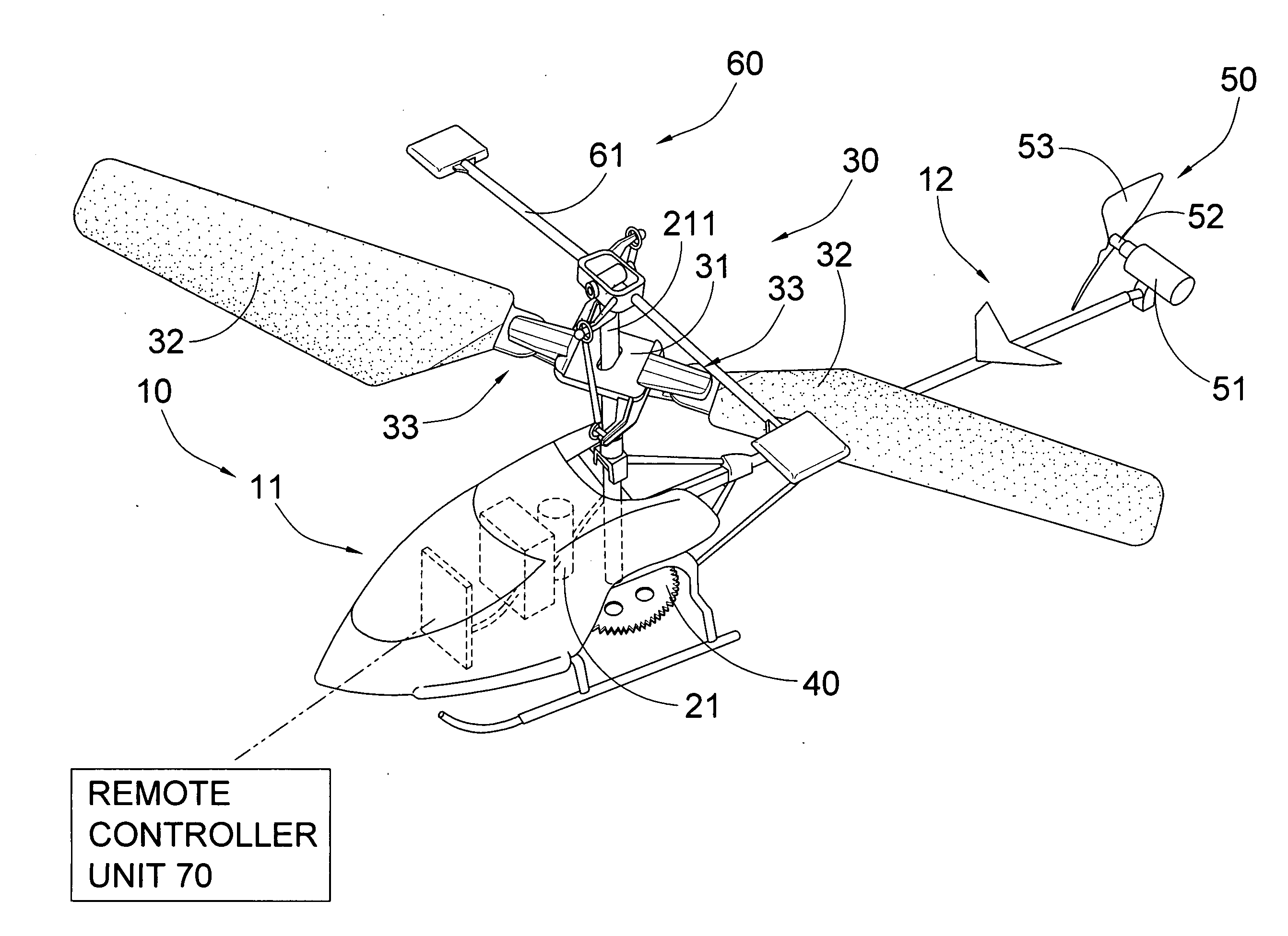 Foldable rotor blade for toy helicopter