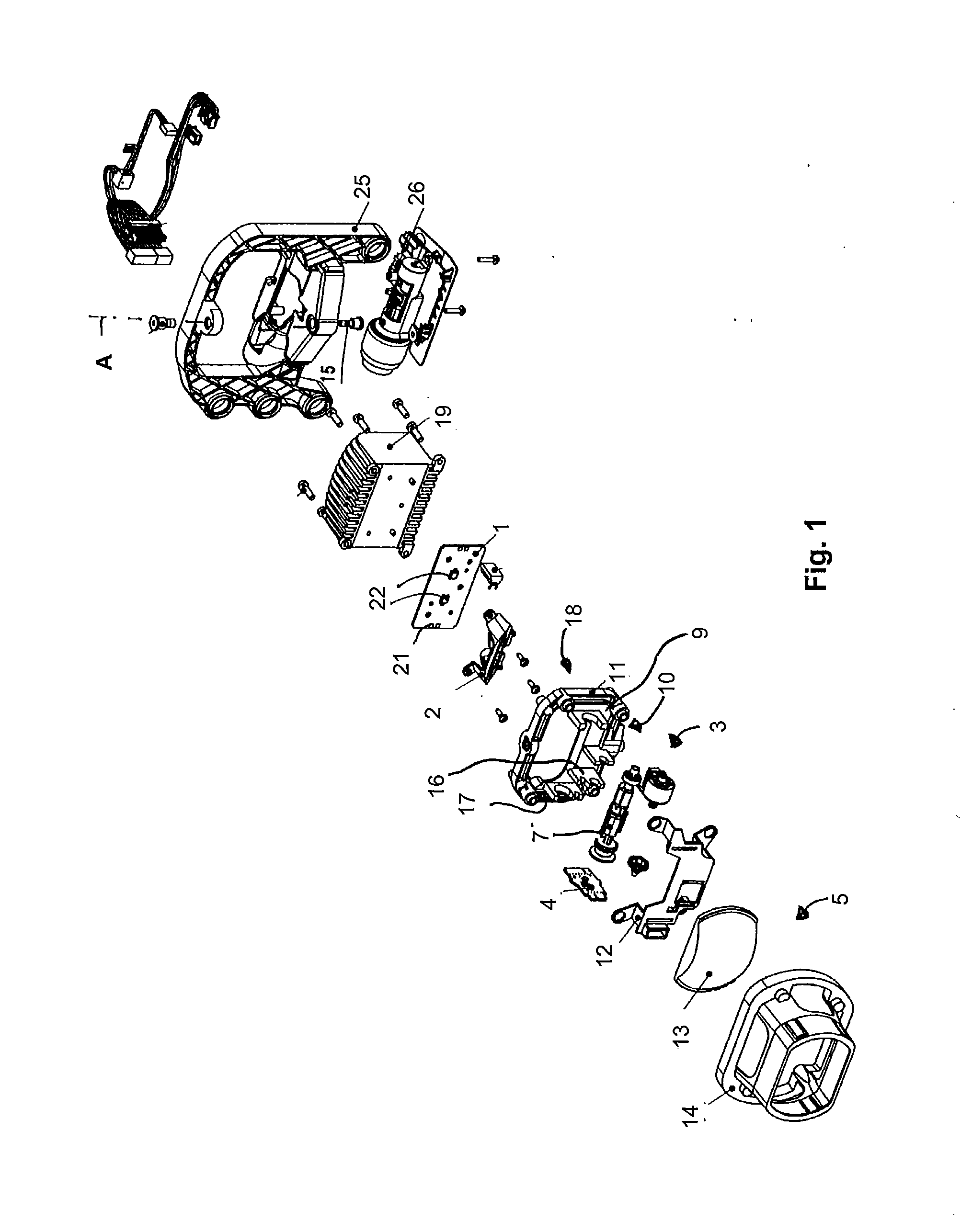 Projection headlight for motor vehicles