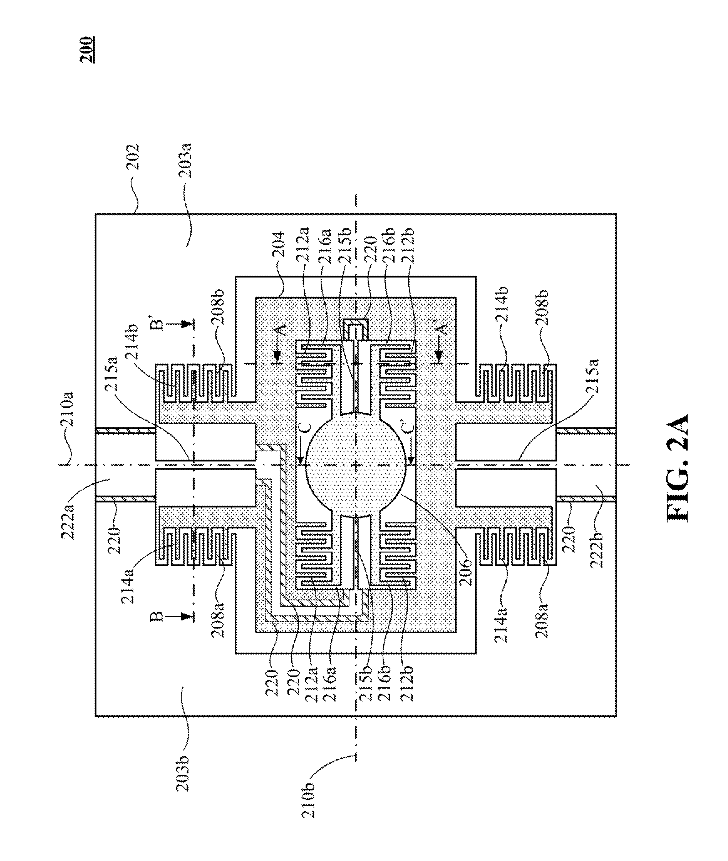 Two-dimensional comb-drive actuator and manufacturing method thereof