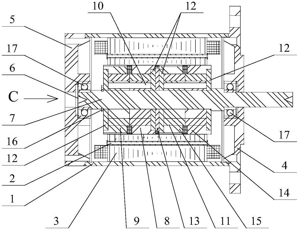 Radial magnetizing vacuum cleaning motor