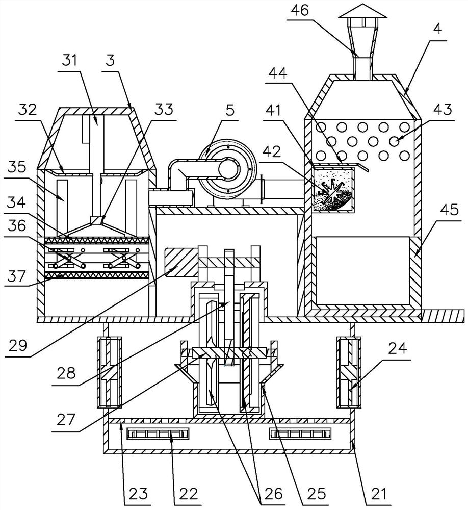 Environment-friendly purification device for treating polishing dust residues