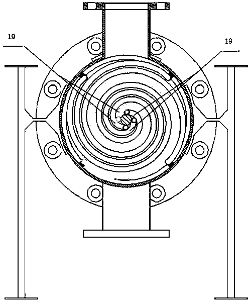 Portable plane elastic array scroll heat exchange device