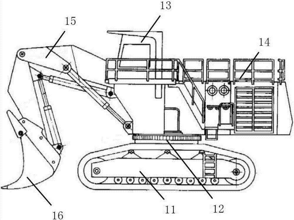 Mine excavator with bucket tooth monitoring function