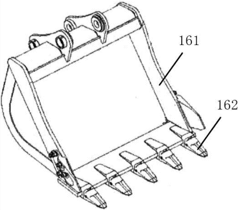 Mine excavator with bucket tooth monitoring function