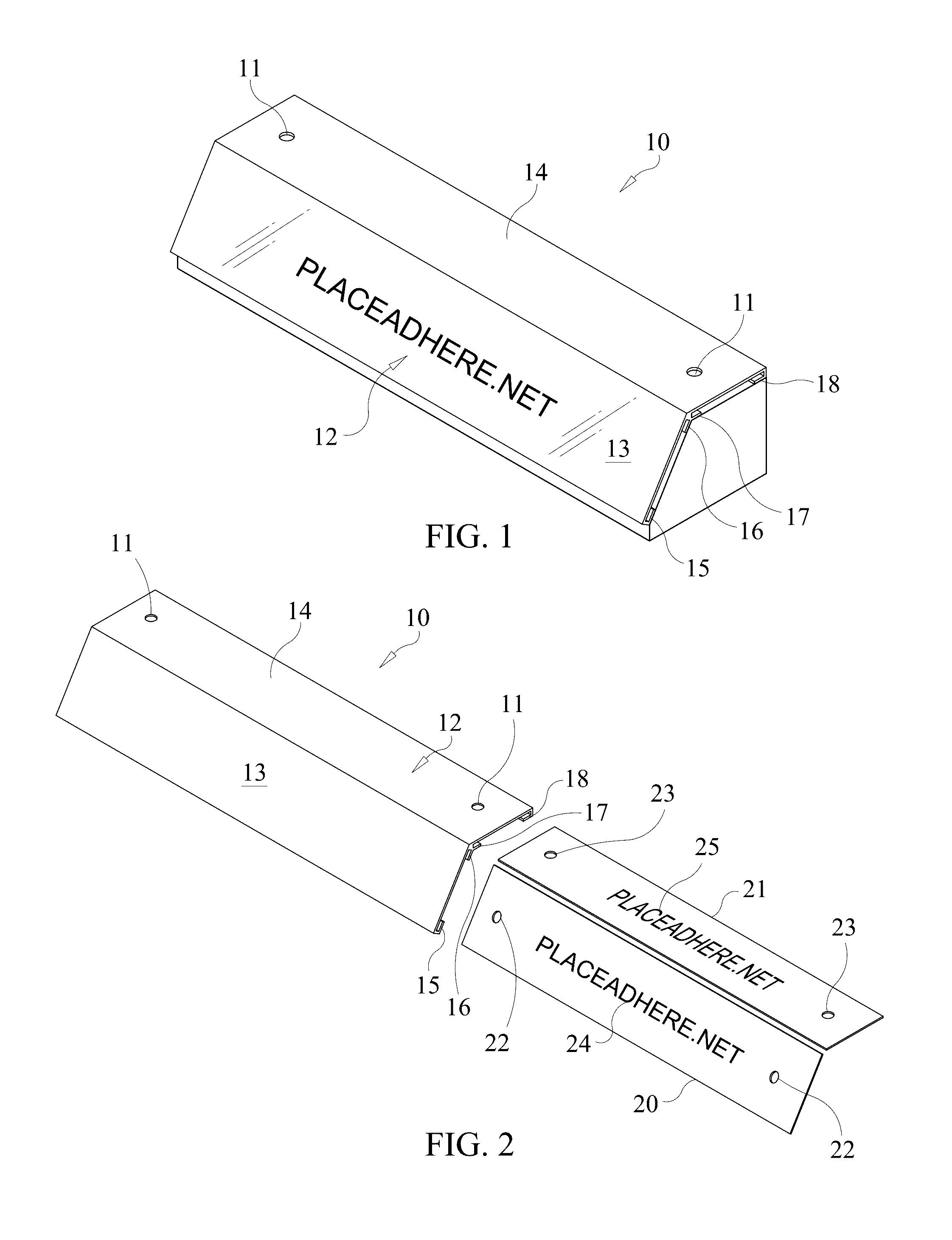 Vehicle parking space sign system