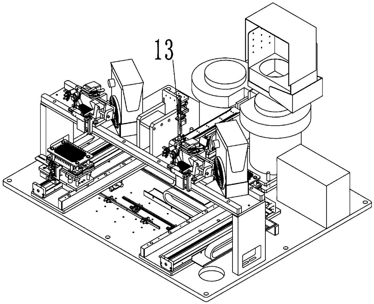 Fiber core and silica gel ring assembly center and pre-assembly transfer method