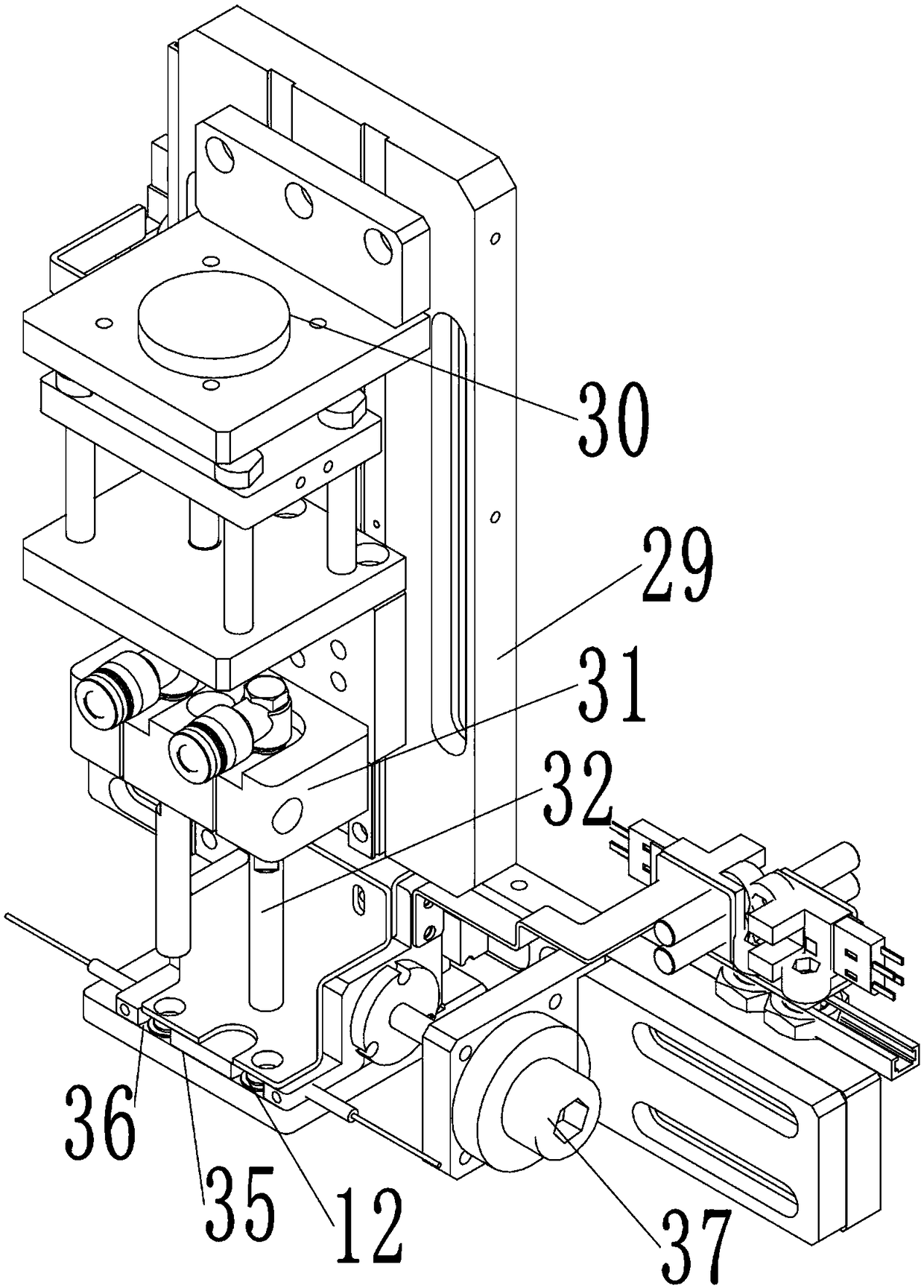 Fiber core and silica gel ring assembly center and pre-assembly transfer method