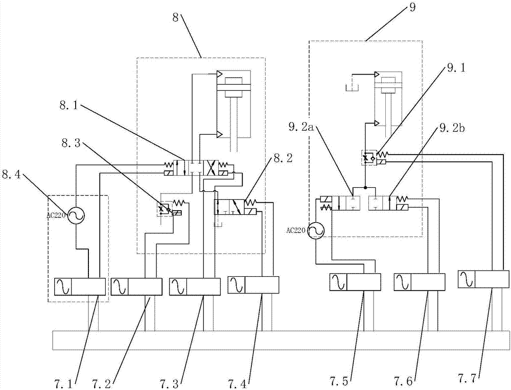 Intelligent adjusting and controlling system for lifting and steering of wave power generation platform