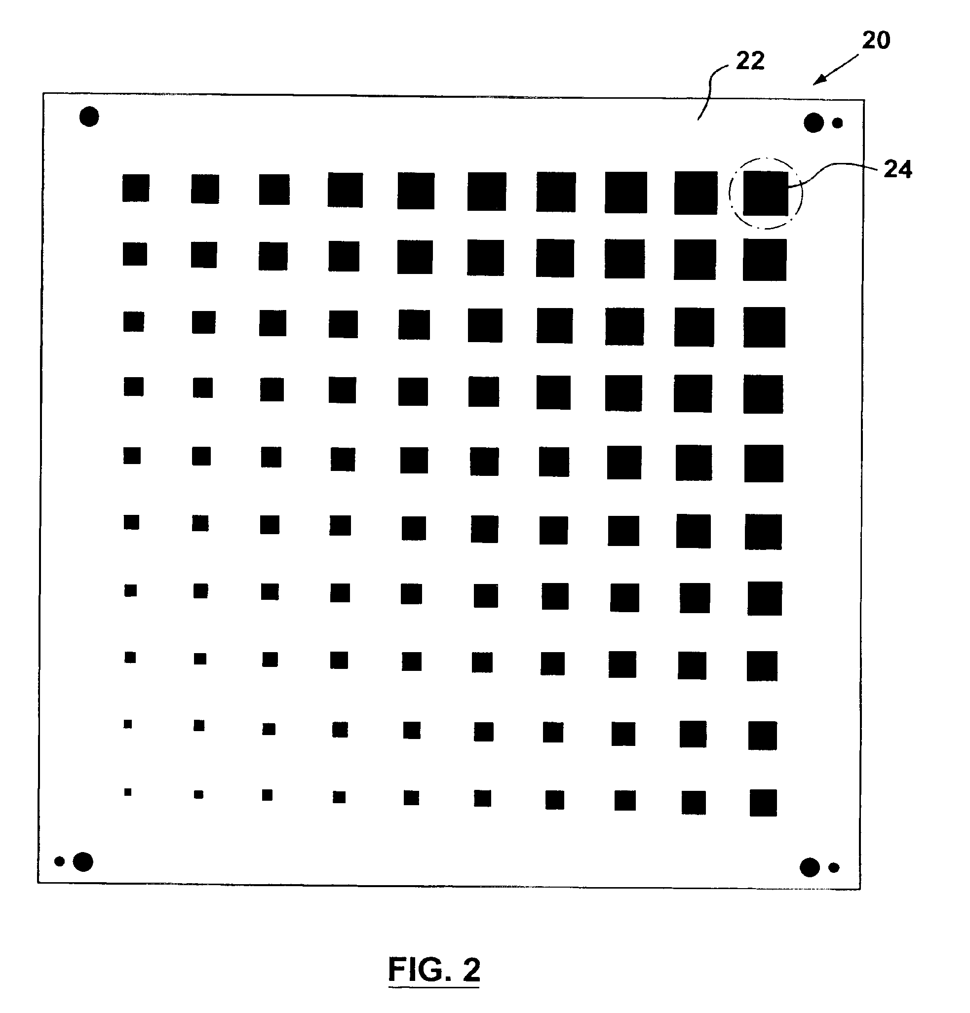 Surface mount technology evaluation board having varied board pad characteristics