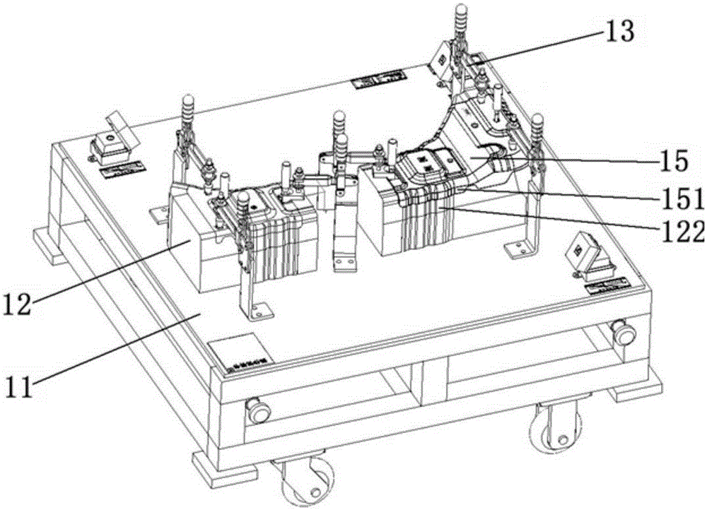 Stamping part surface difference test tool and surface difference detection method