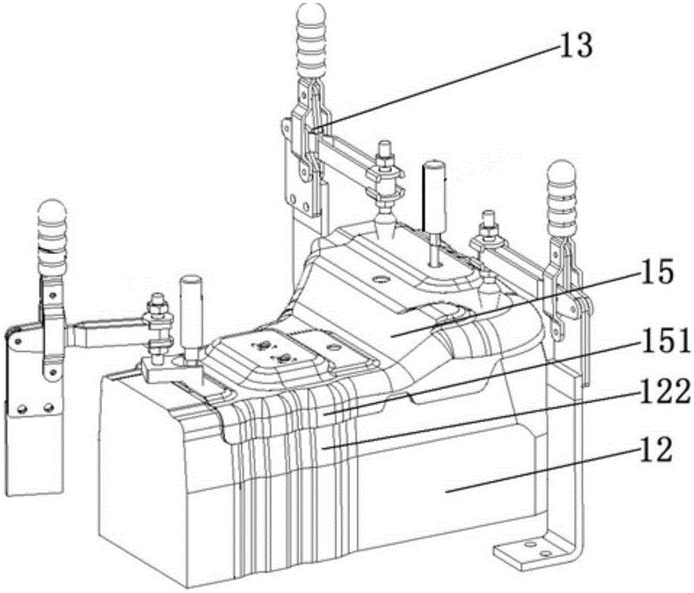 Stamping part surface difference test tool and surface difference detection method