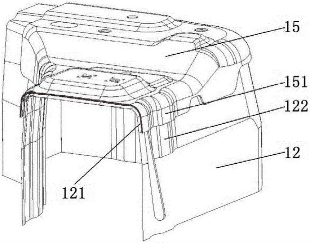 Stamping part surface difference test tool and surface difference detection method