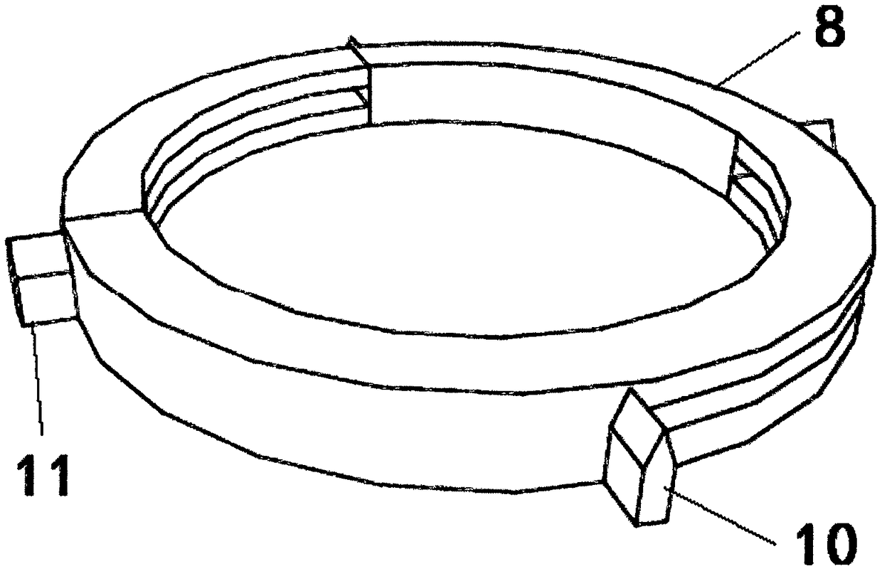 Extrusion type three-color mulching film mold