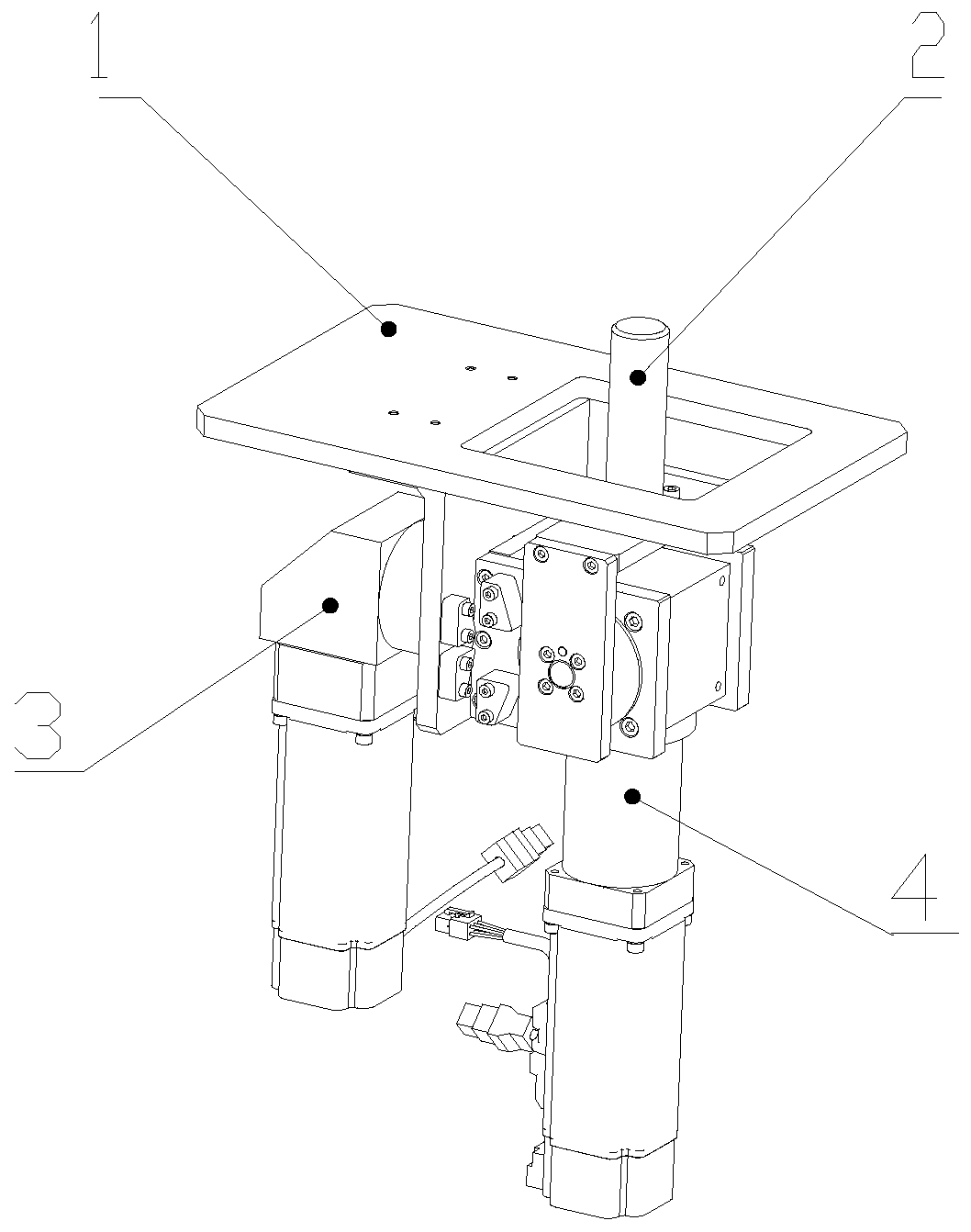 High-accuracy and two-degree-of-freedom swinging rod device