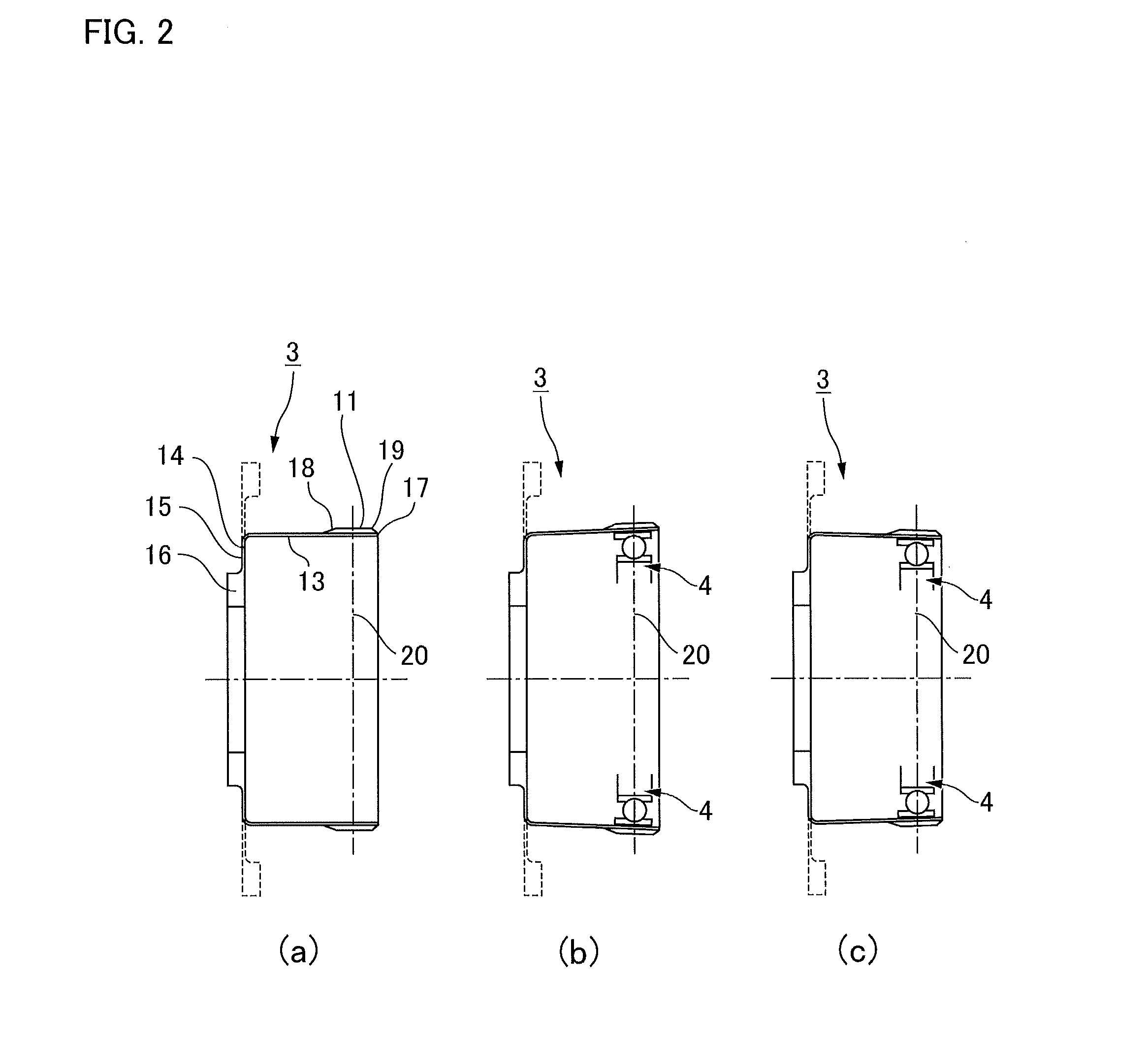 Wave gear device having three-dimensional contacting involute positive deflection tooth profile