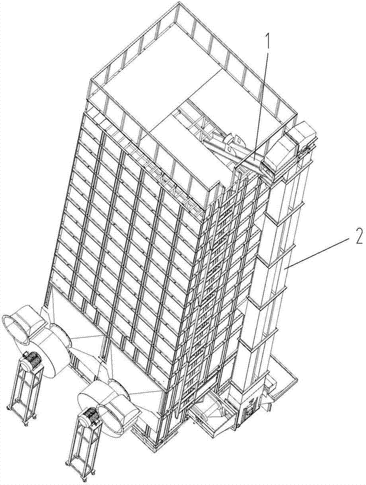 Blanking mechanism of circulating-type grain drying machine