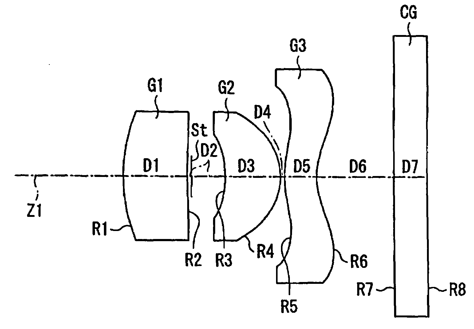 Single focus wide-angle lens