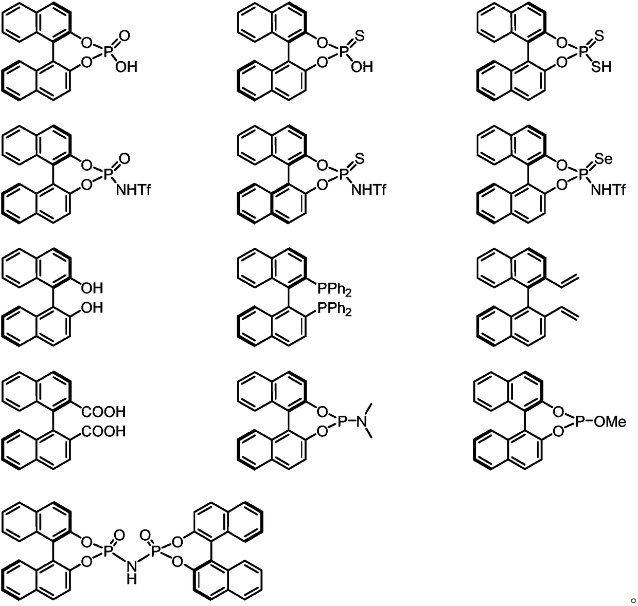 Chiral compounds containing biphenyl skeleton, and preparation method and applications thereof