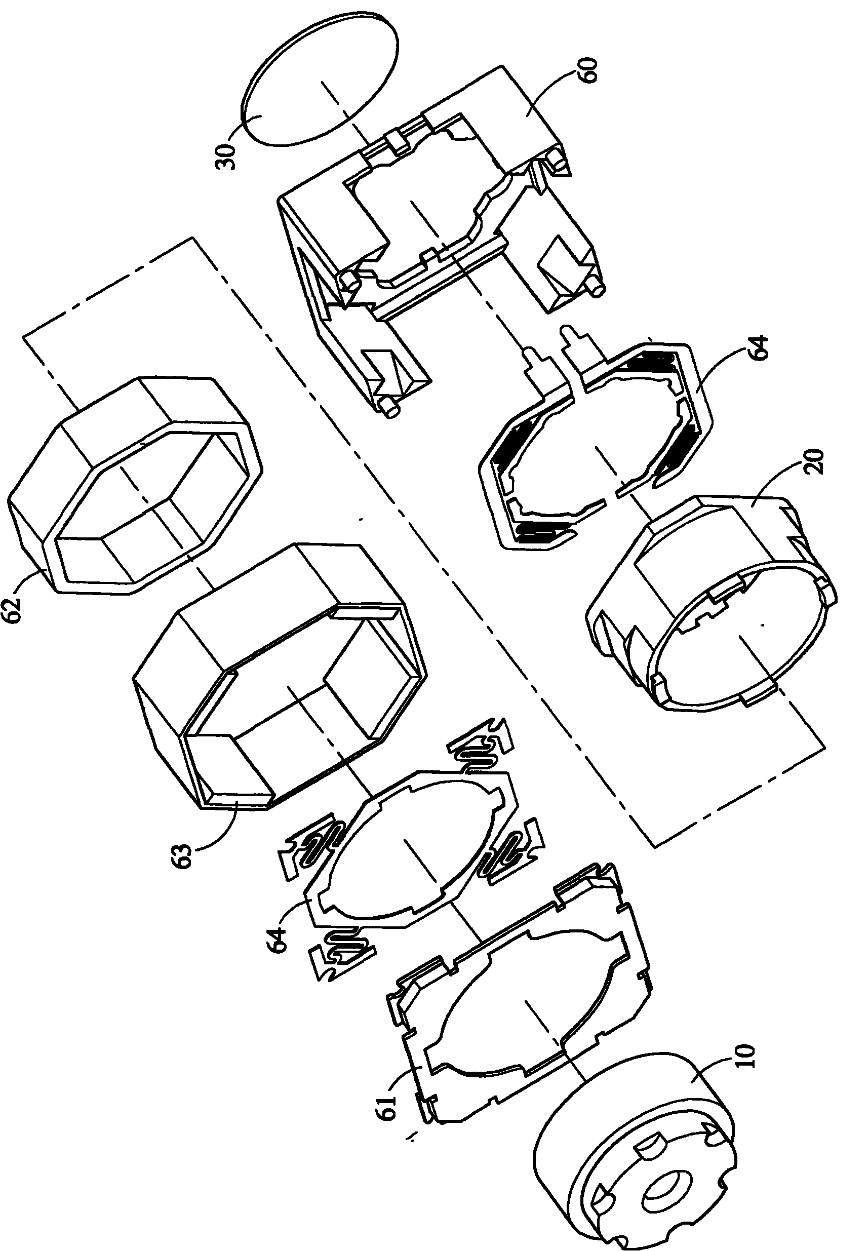 Lens structure of micro-lens driving device and manufacturing method thereof