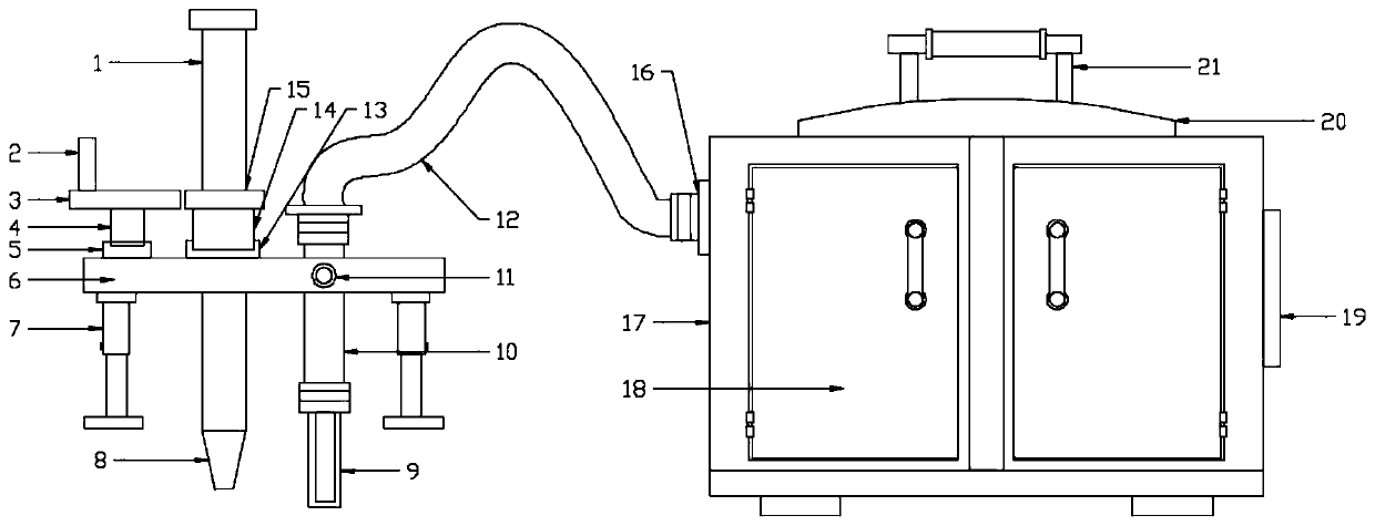 A water quality detection device for detecting pesticide residues in rivers