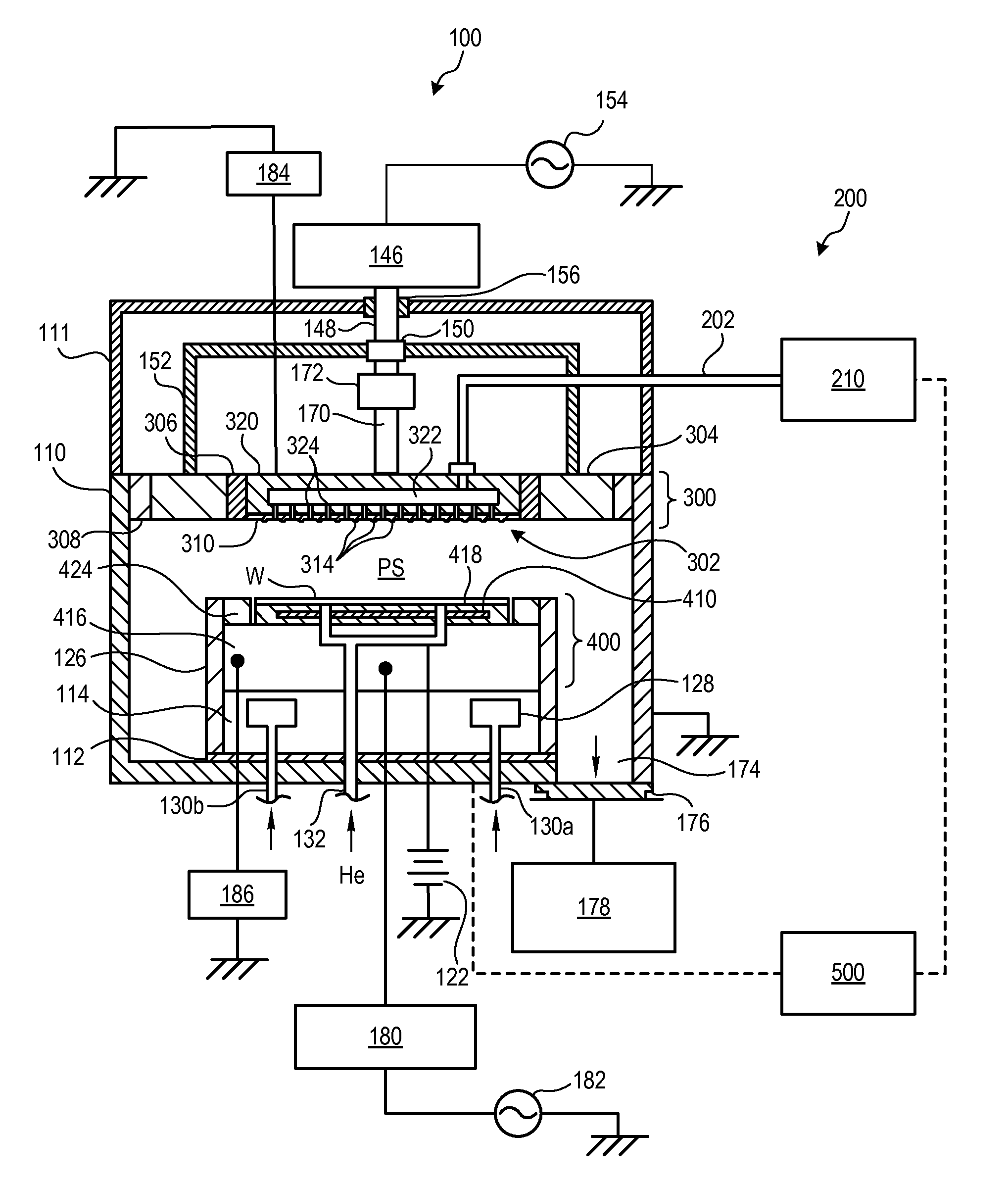 Capacitively coupled plasma equipment with uniform plasma density