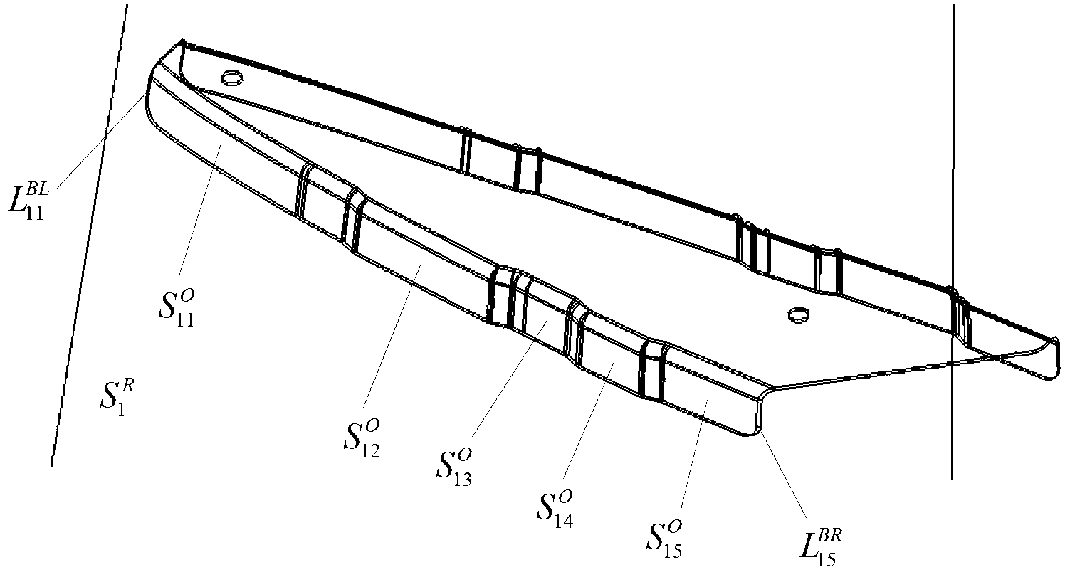 Design method of airplane frame and rib type sheet metal part processing model