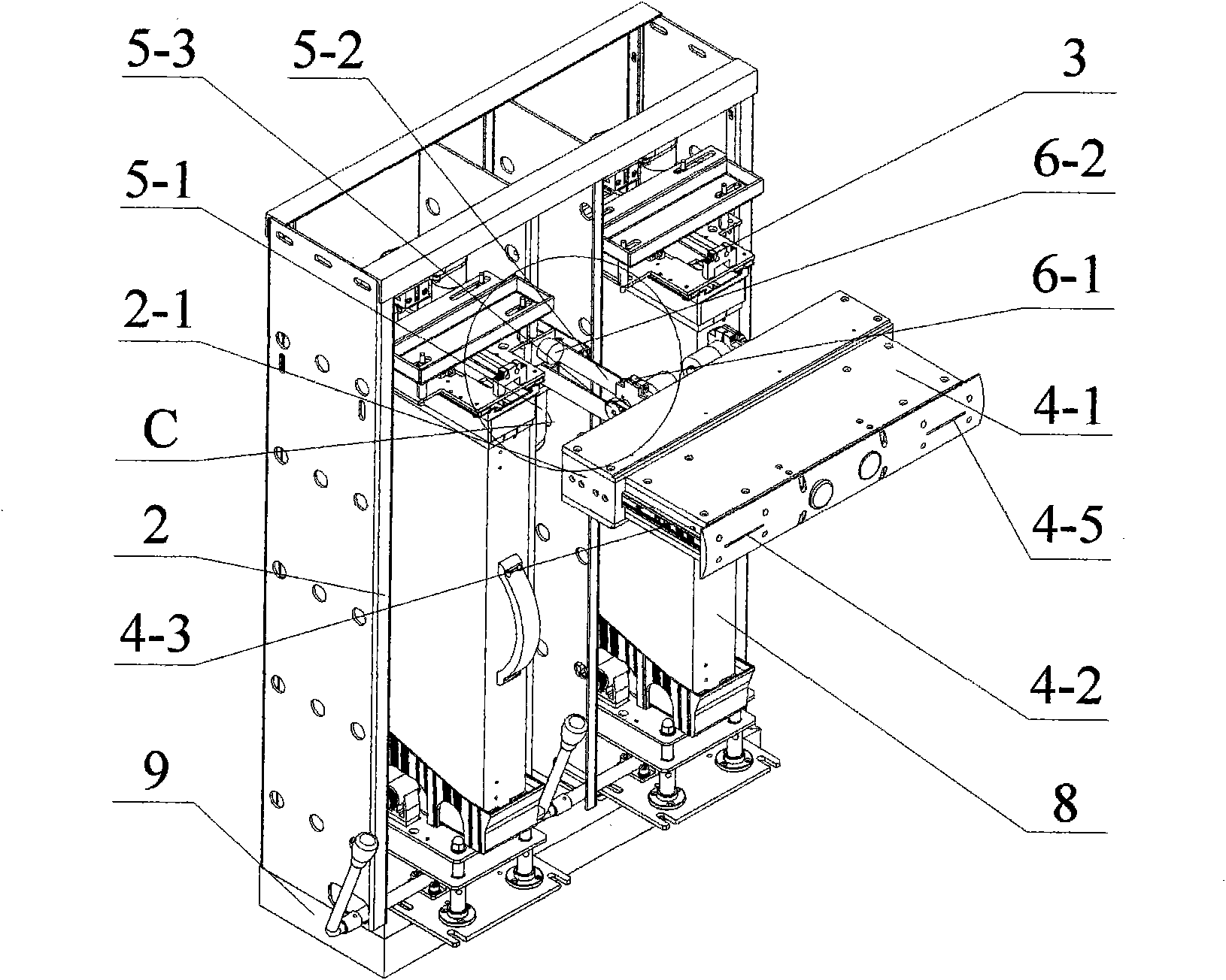 Telescopic full-automatic card dispatcher and telescopic control method thereof