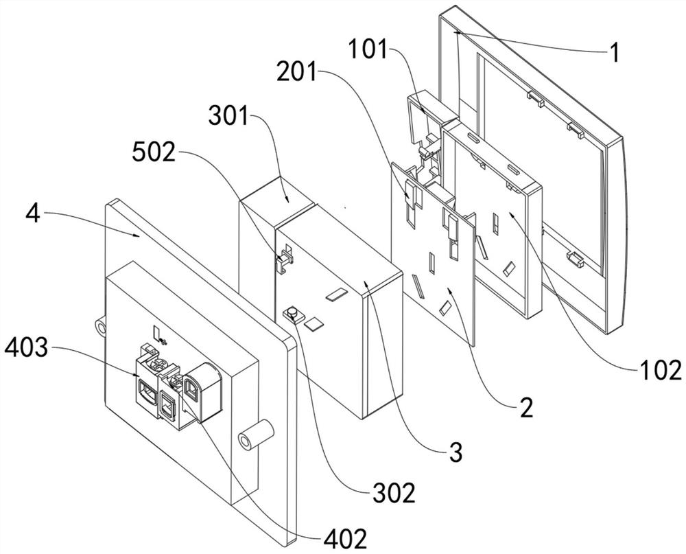 Wall-type socket with automatic fire extinguishing type protection structure