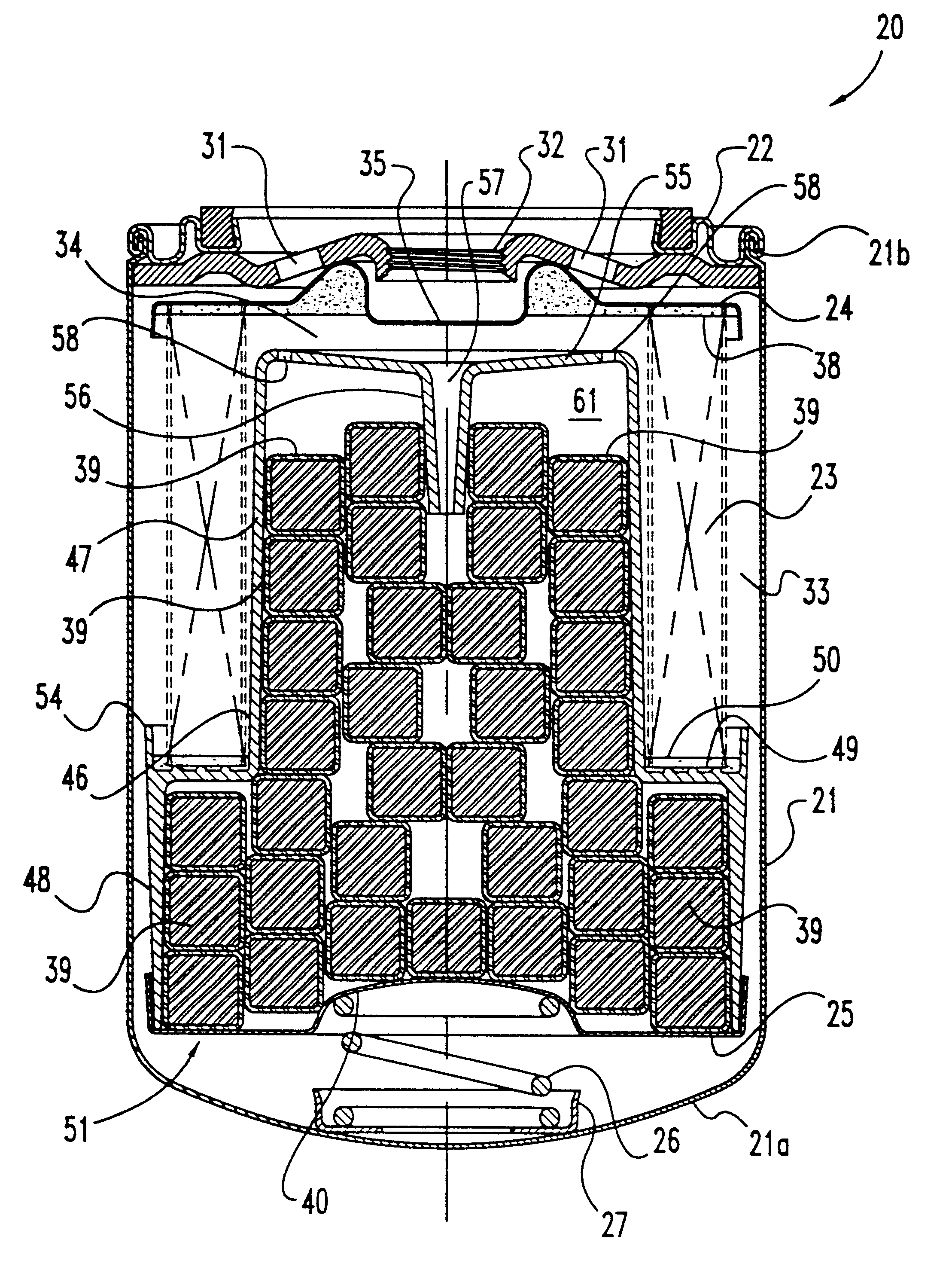 Slow release coolant filter