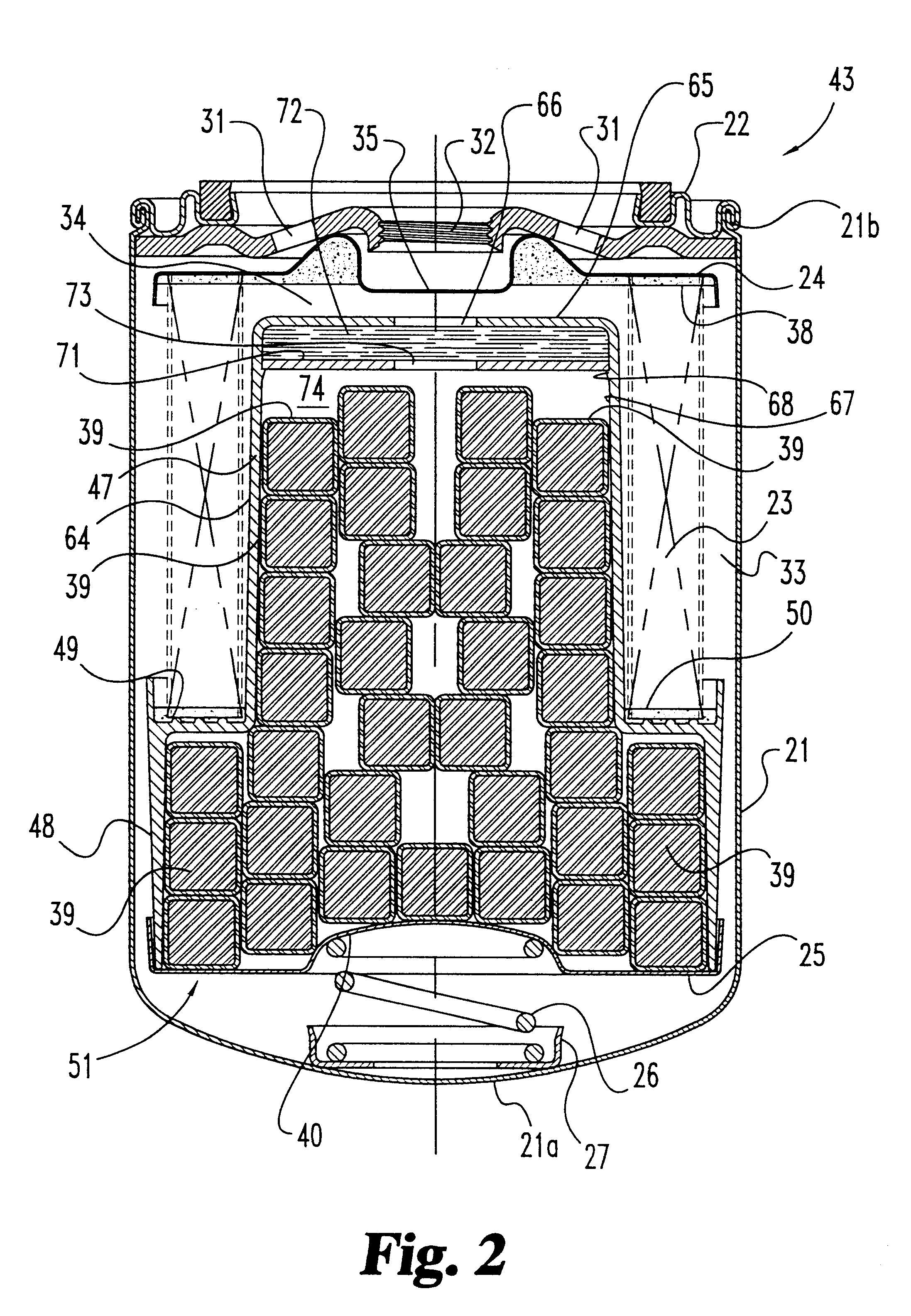 Slow release coolant filter