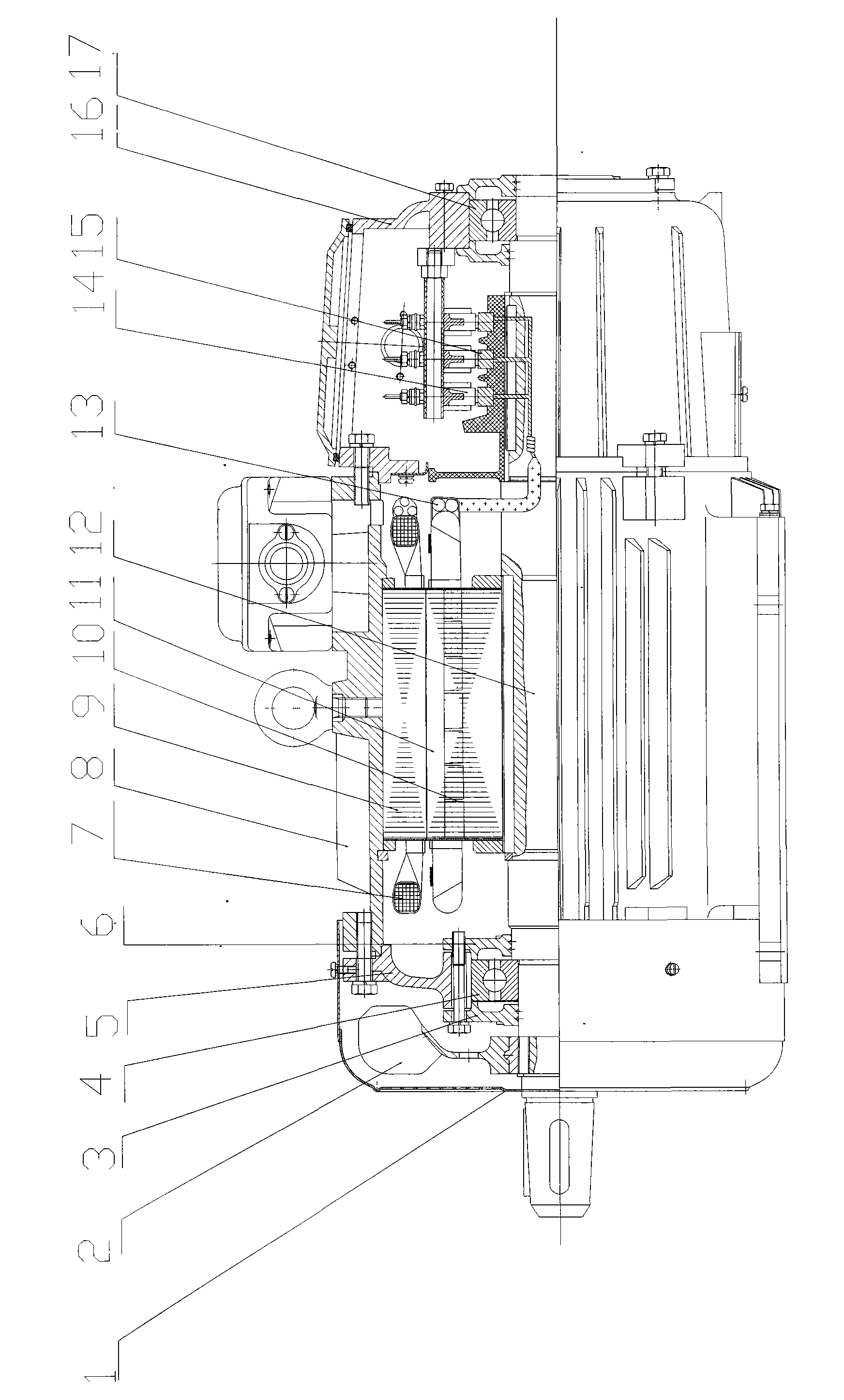 Wound rotor self-starting permasyn motor