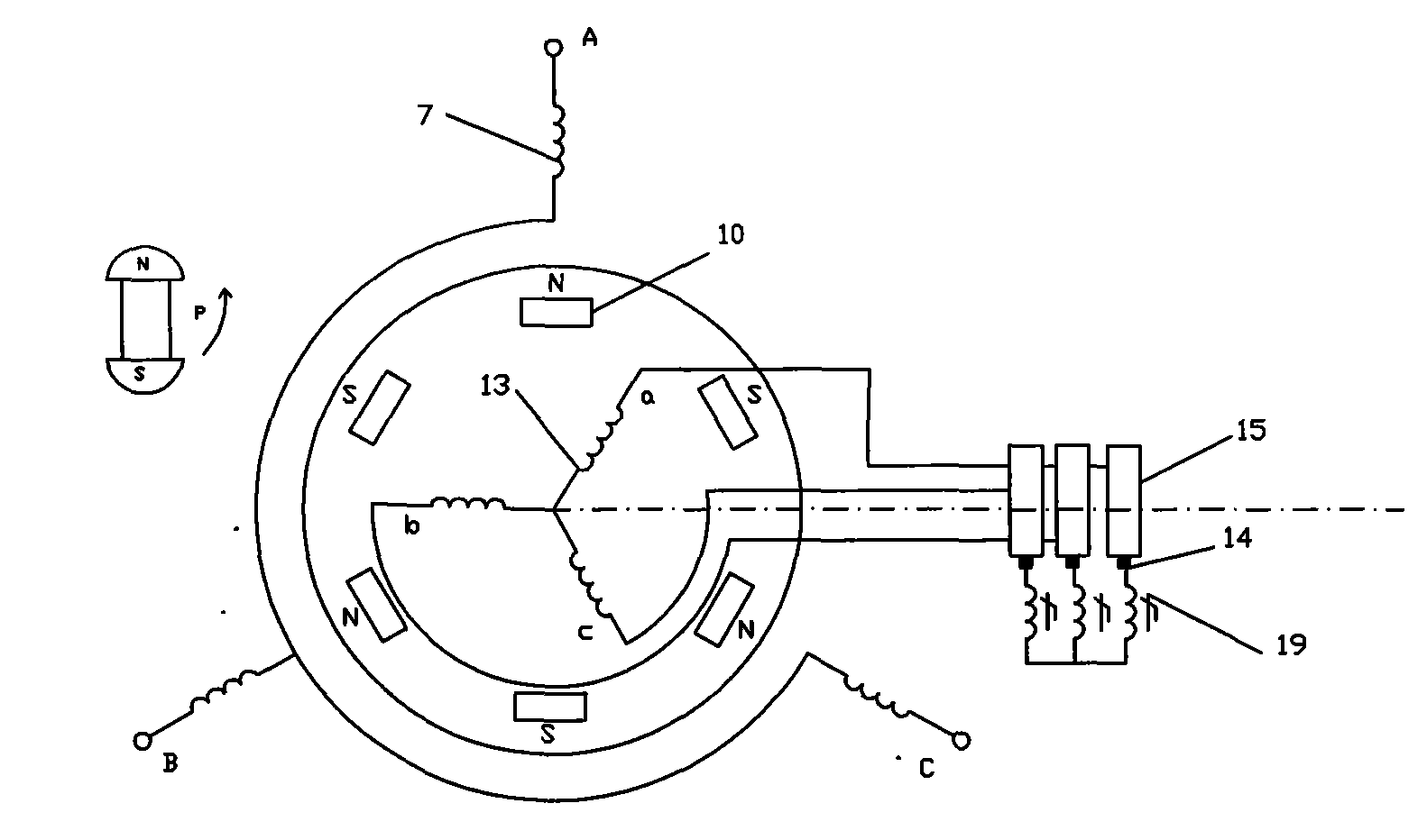 Wound rotor self-starting permasyn motor