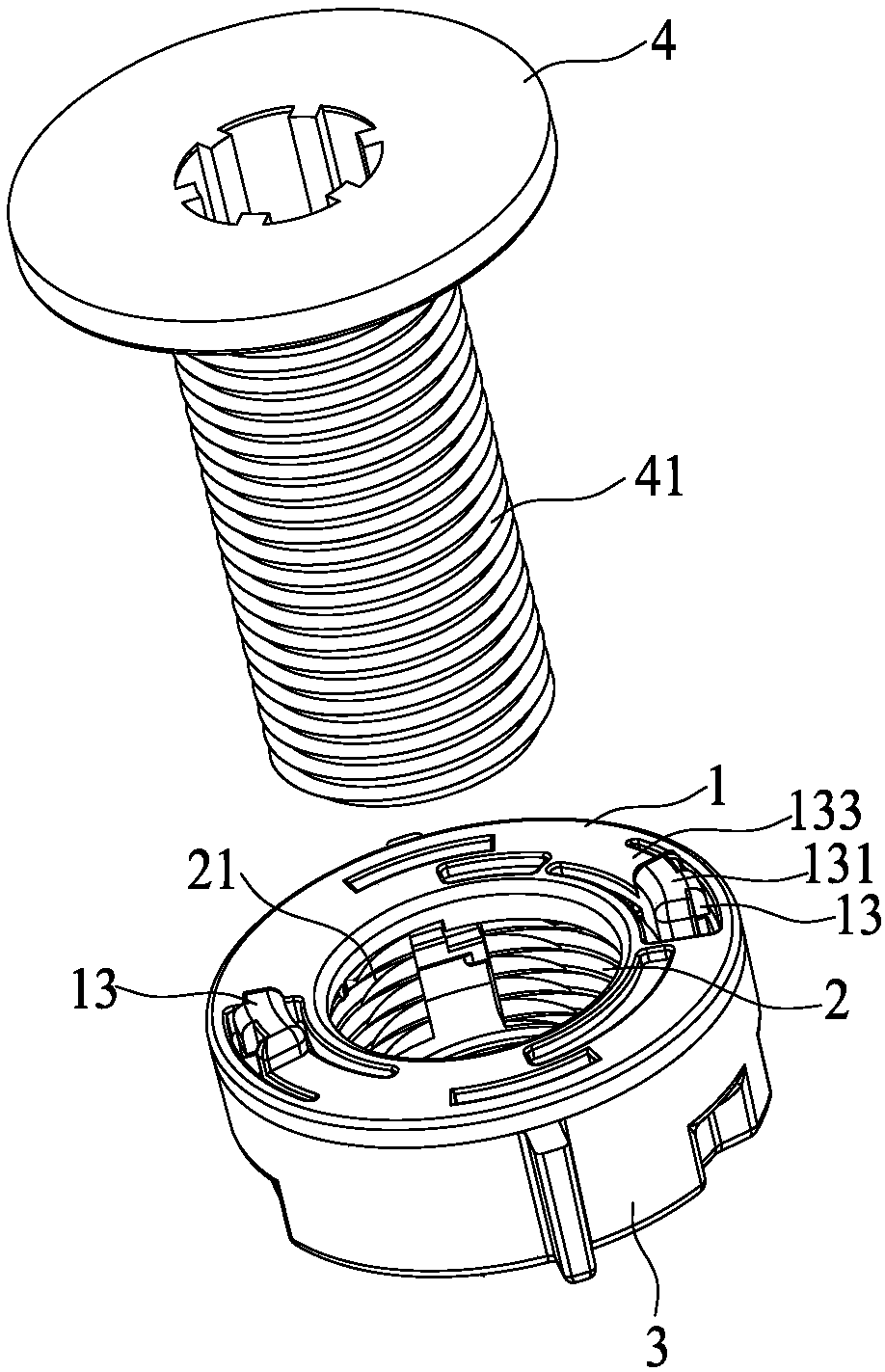 A quick installation nut