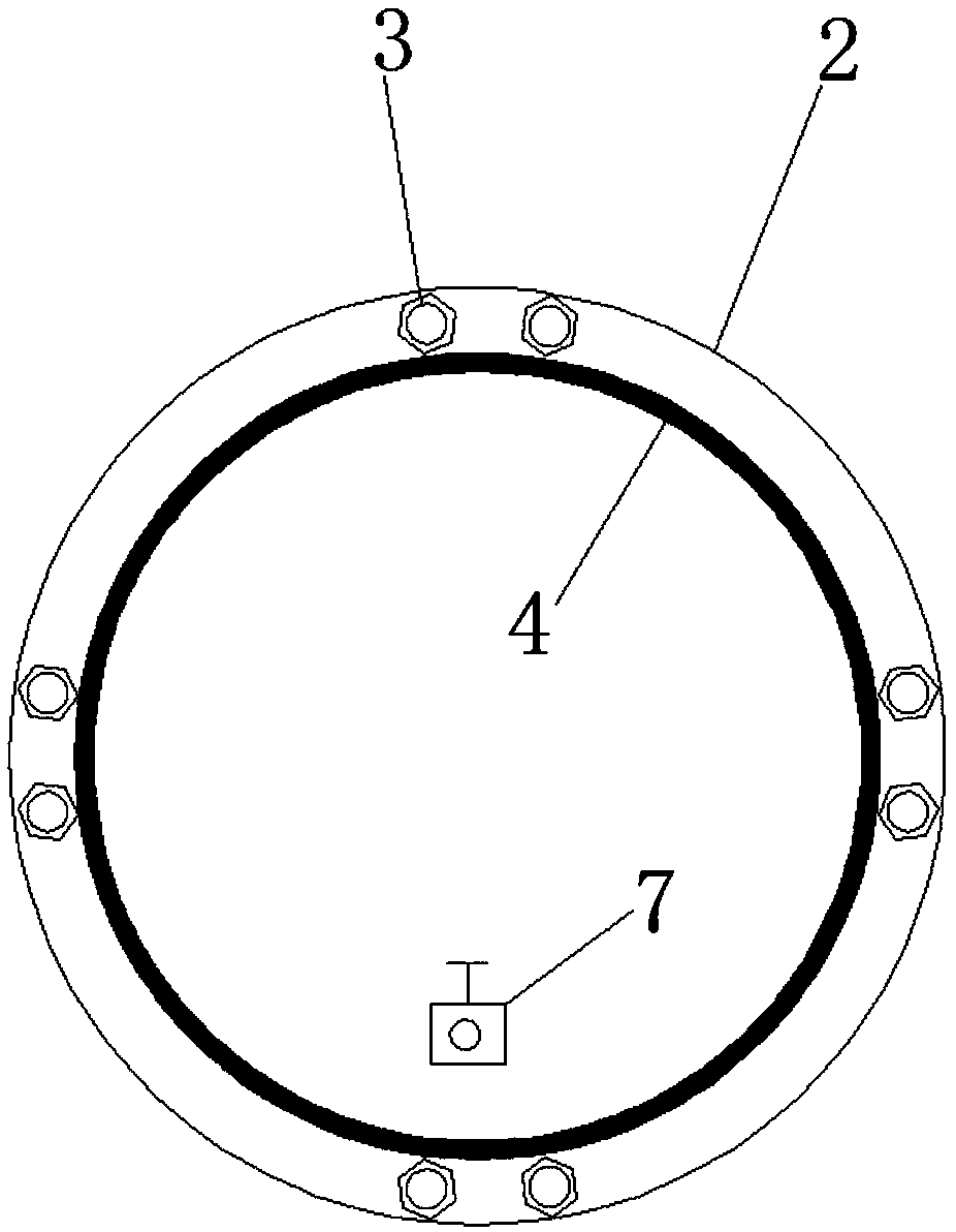 Clamping-ring-type welding-free pressure test plugging device