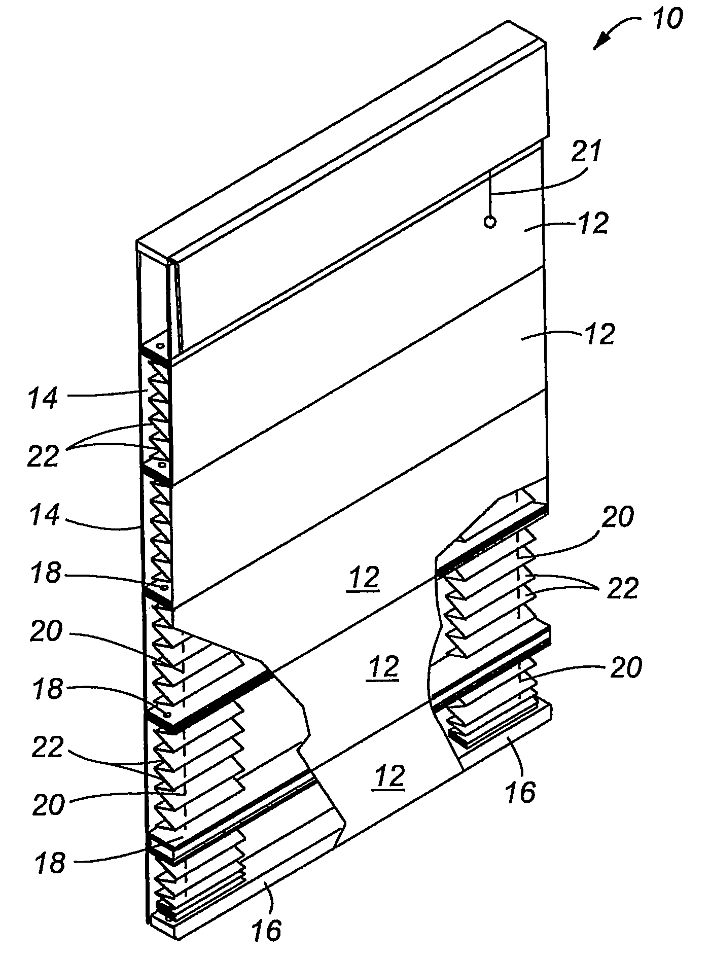 Roman shade with protected operating cords